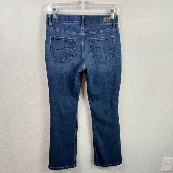 Lee Regular Fit Bootcut Mid Rise Jeans Women's 4 Short Medium Wash Stretch Denim - Picture 3 of 6